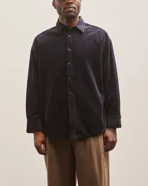 7115 Unisex Corduroy Dolman Shirt, Navy