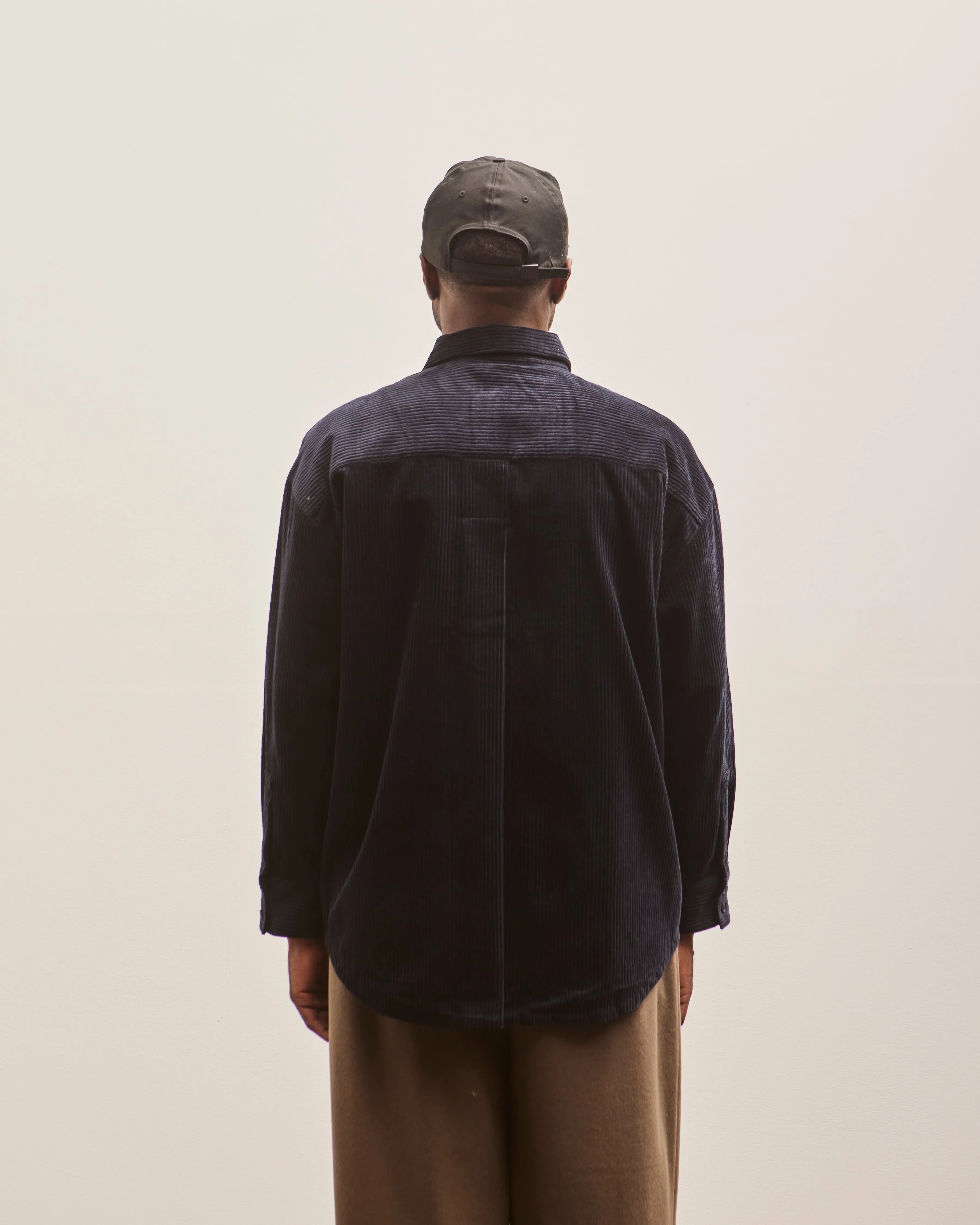7115 Unisex Corduroy Dolman Shirt, Navy