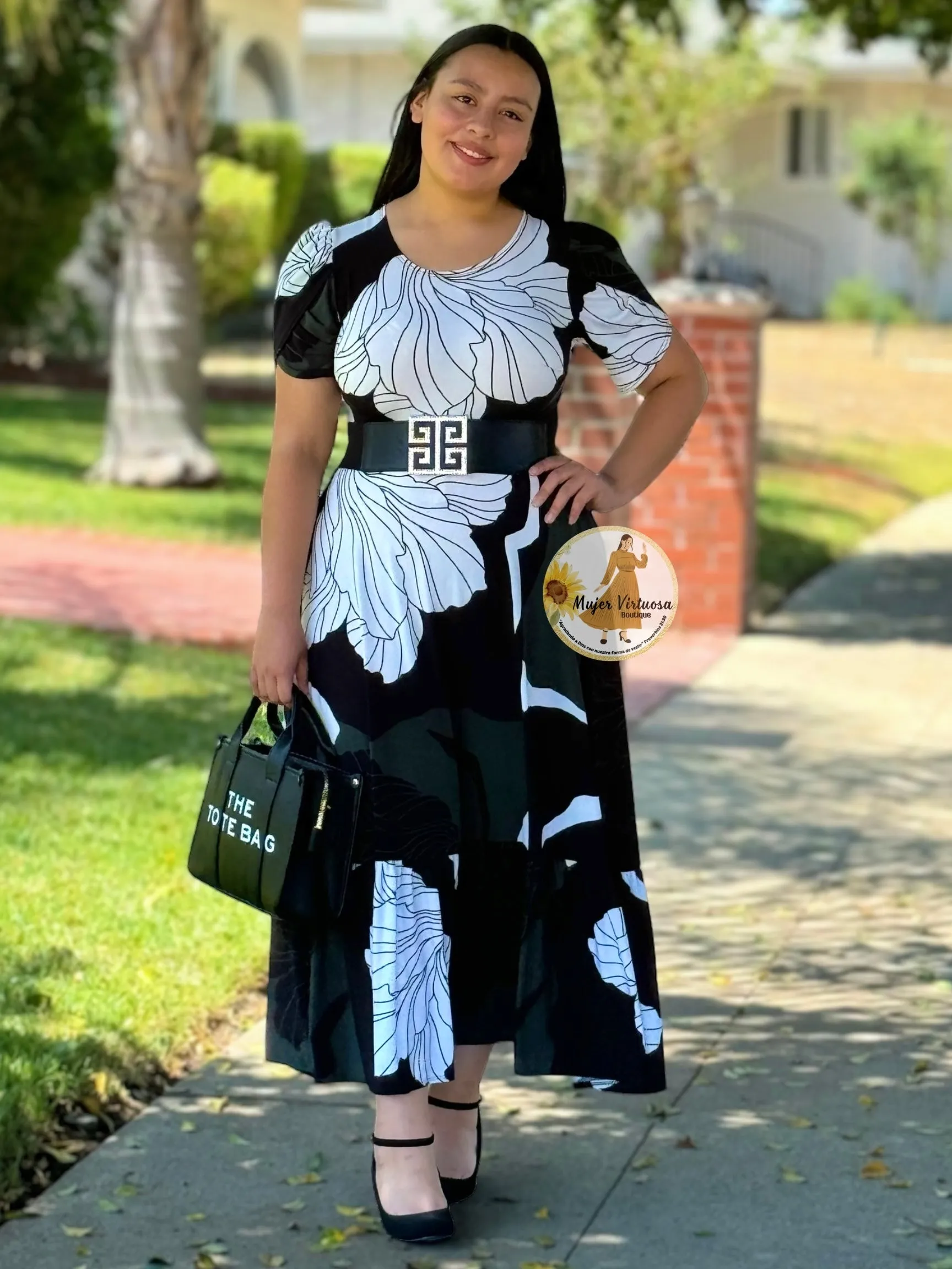 Black Floral Maxi Dress