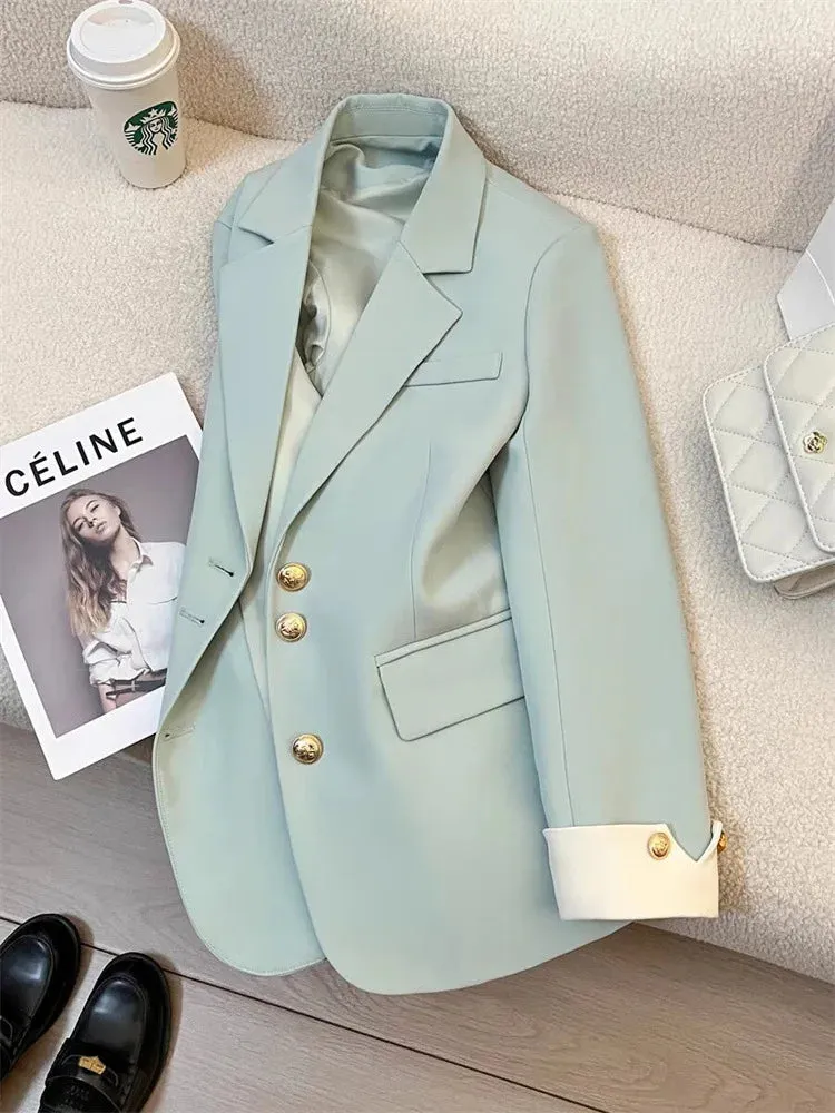 Blazer - Dames - Stijlvolle Blazer van Hoogwaardig Materiaal met Moderne Pasvorm en Elegante Afwerking