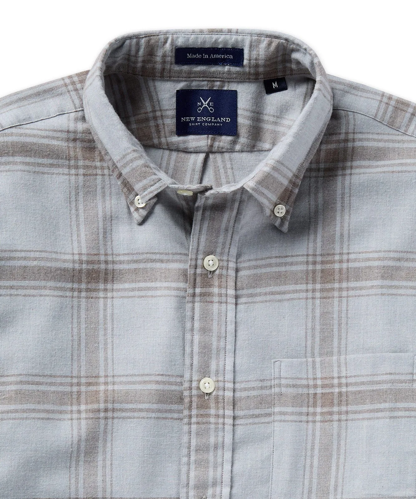 Bristol Button-Down Brindle Heather Flannel Sport Shirt