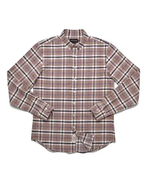 Camel Plaid Flannel Shirt