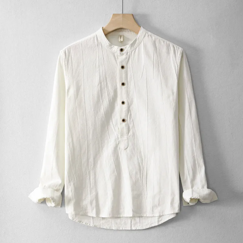 Classic Linen Henley Top