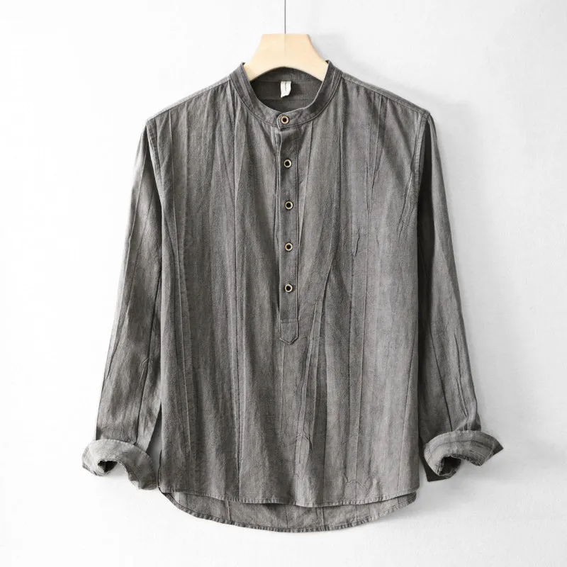 Classic Linen Henley Top