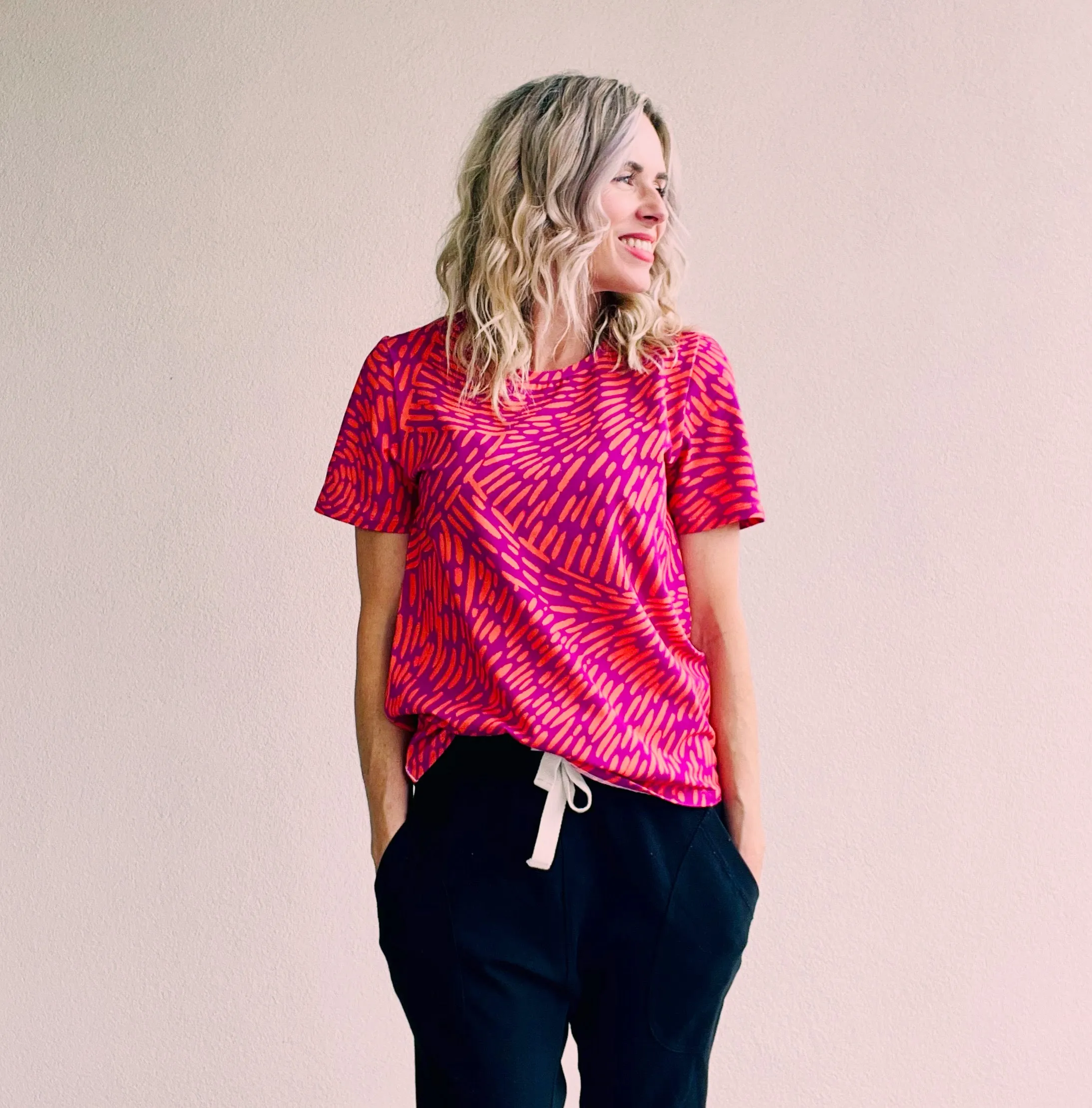 Feeling Swell Coral & Purple Everyday Tee