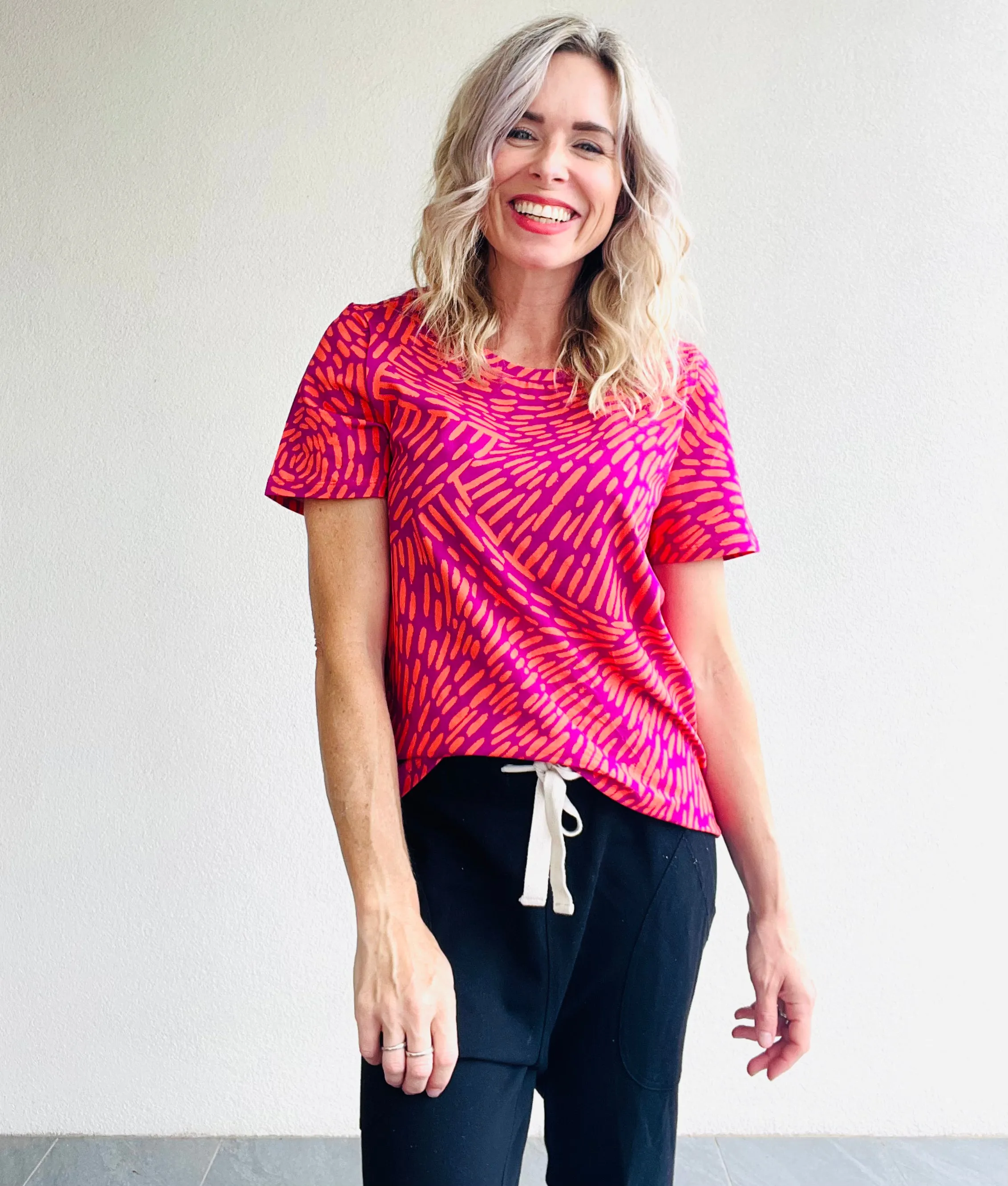 Feeling Swell Coral & Purple Everyday Tee