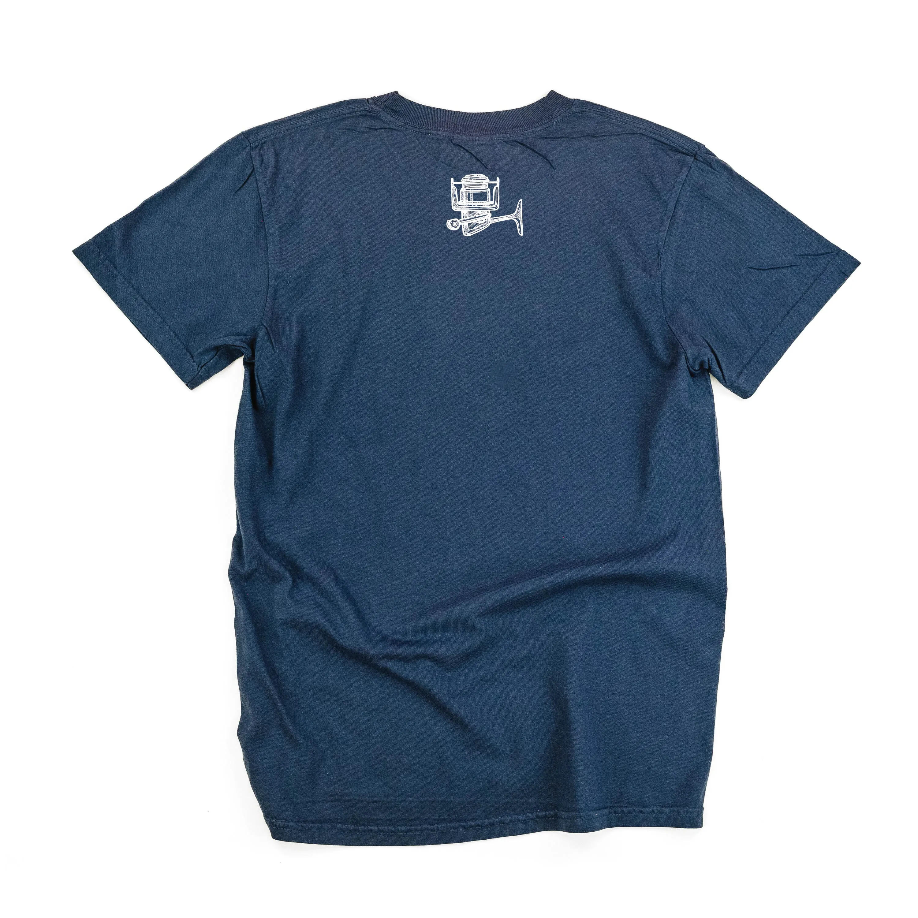Keepin' It Reel Pocket Design on Front w/ Fishing Reel on Back - SHORT SLEEVE COMFORT COLORS TEE