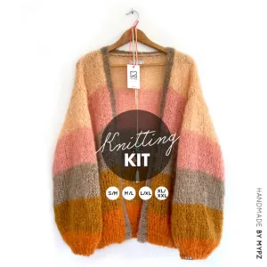 Knitting kit – MYPZ Basic Light Mohair Cardigan Orange  No10 (ENG-NL)
