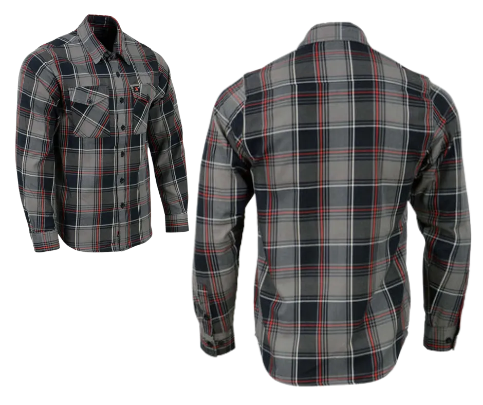 Milwaukee Plaid Red/Gray/Black Flannel Shirt