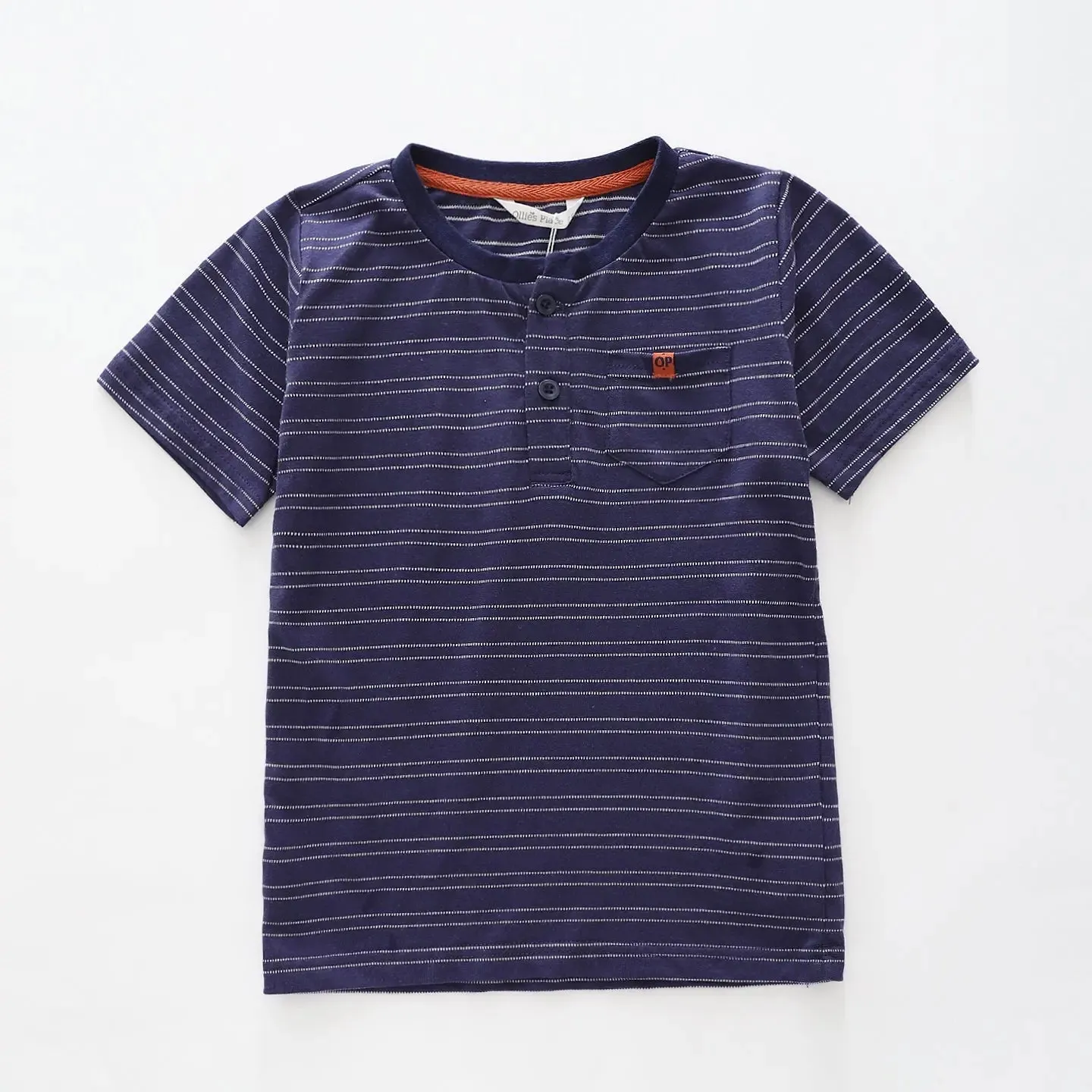 Navy Blue Henley Tee