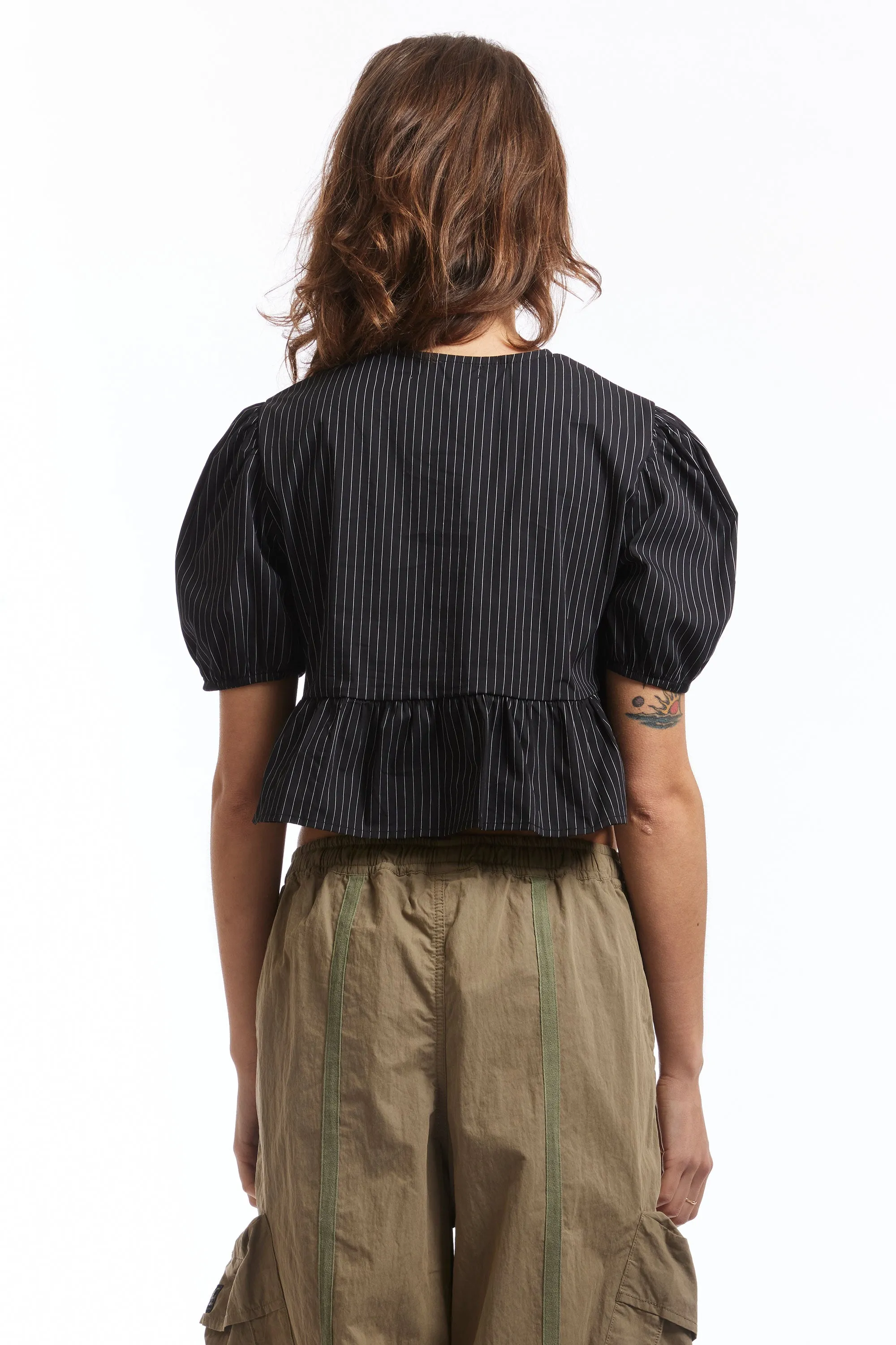 PINSTRIPE RUBY TOP