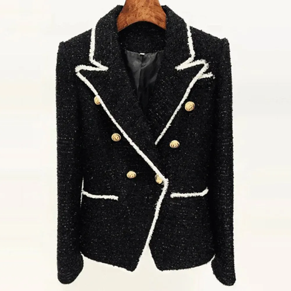 Tweed Blazer - Dames - Elegante, Getailleerde Pasvorm met Klassieke Look