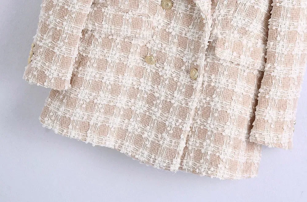 Tweed Blazer - Dames - Limited Edition met Elegante Pasvorm en Tijdloze Stijl