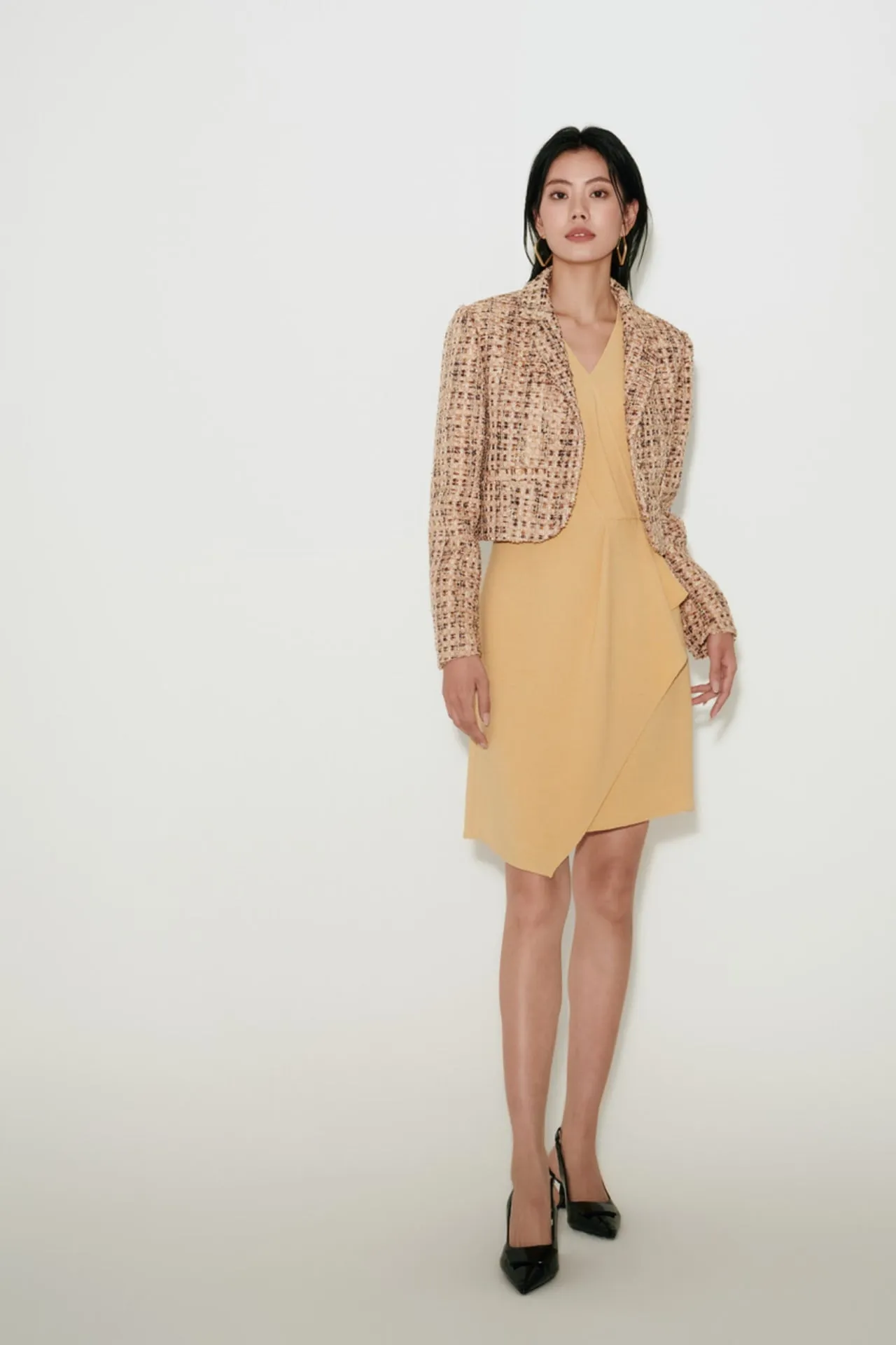 V Neck Sleeveless Wrap Dress