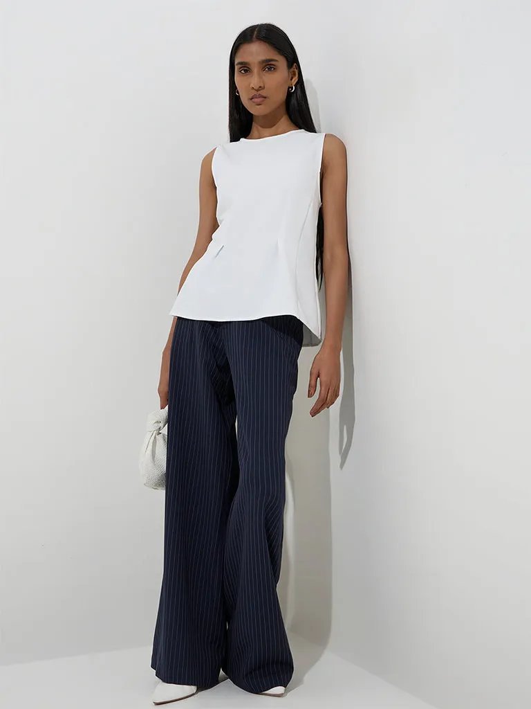 Wardrobe Ivory Solid Peplum Top