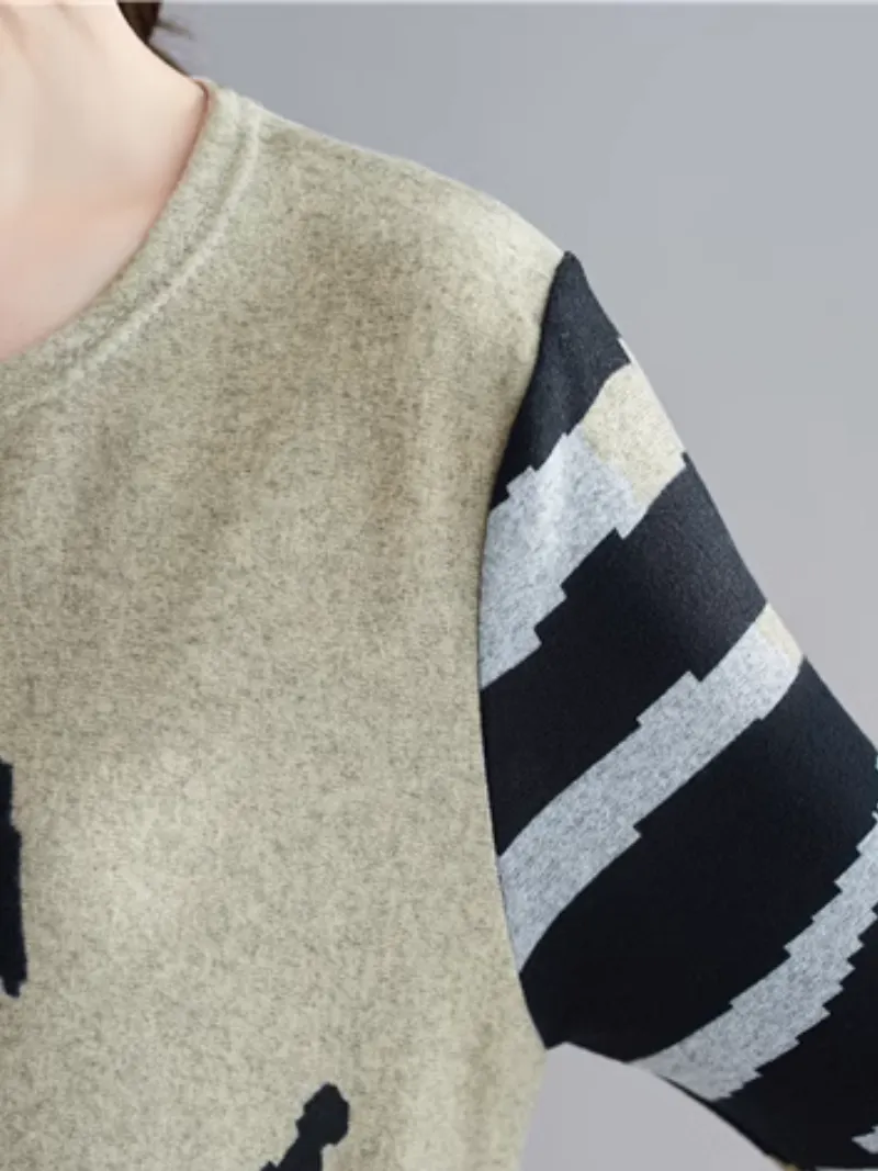 Women's Cool and Fashionable Kitty Cartoon Long Tops